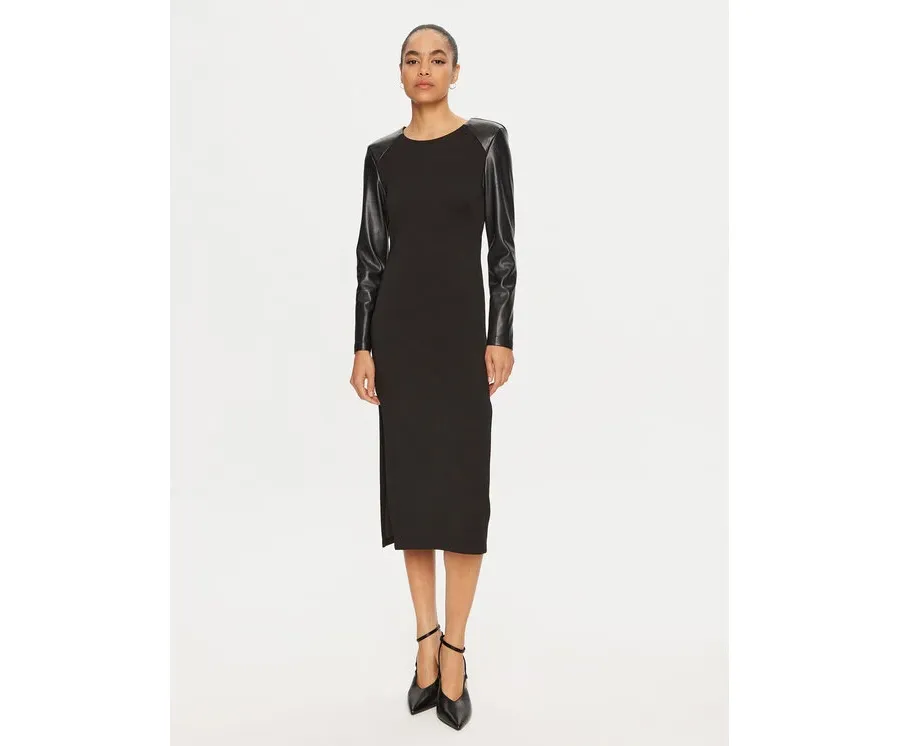 obrazek 1 LOLA CASADEMUNT Sukienka codzienna LF2416001 Czarny Regular Fit