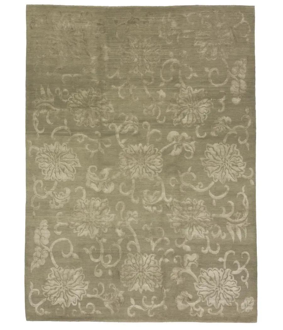 obrazek 1 Kwiatowy dywan z wełny himalajskiej i jedwabiu Odegard Carpets