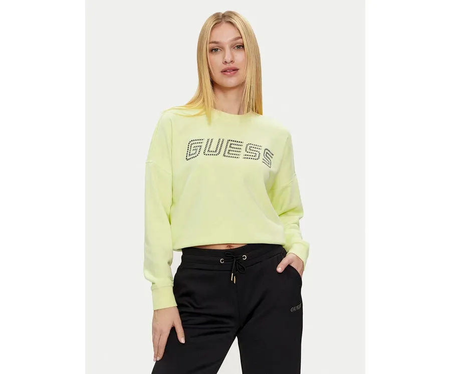 obrazek 1 Guess Bluza Skylar V4GQ07 K8802 Zielony Relaxed Fit
