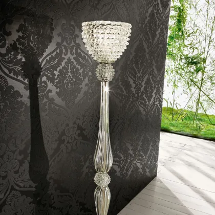 Zdjęcie Smukła lampa podłogowa PD14/1 z pięknym kloszem