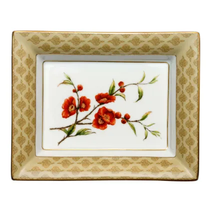 Zdjęcie Duża prostokątna taca wykonana z porcelany z motywem kwitnących kwiatów - Vista Alegre
