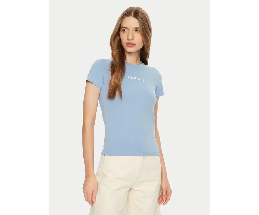 obrazek 1 Guess Jeans T-Shirt W4YI01 J1314 Błękitny Regular Fit