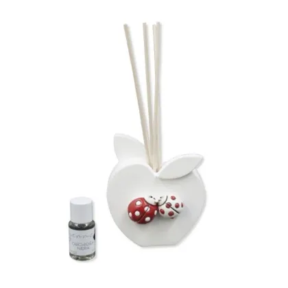 Picture Original apple-shaped diffuser with ladybugs and black orchid perfume 15 ml
