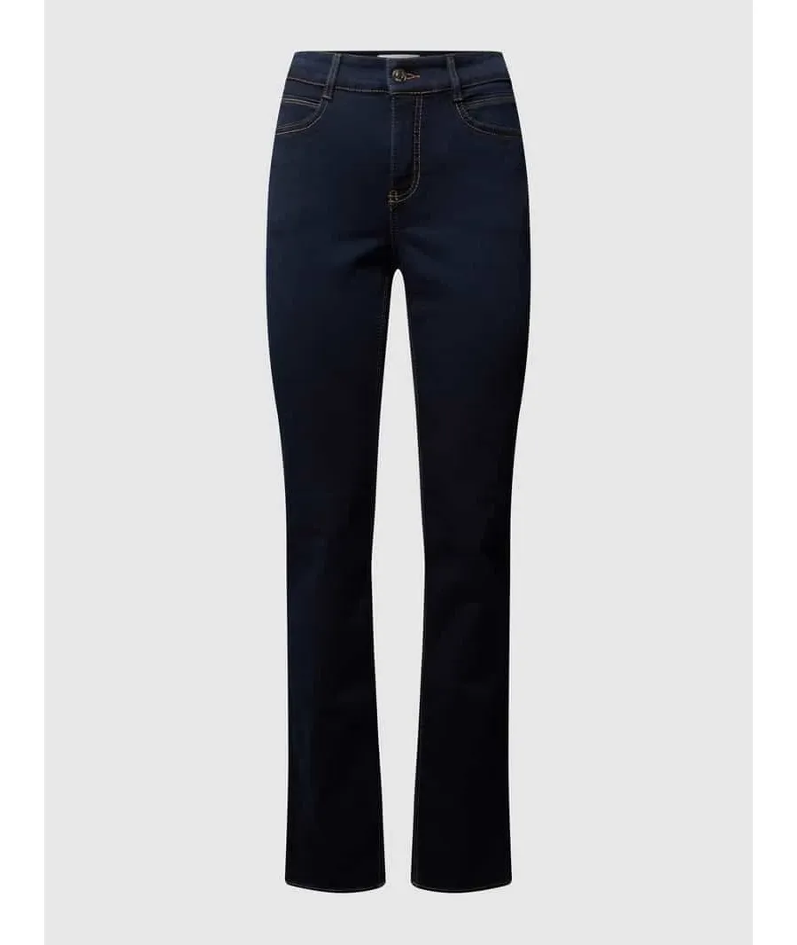 obrazek 1 Jeansy o kroju straight fit z naszywką z logo model ‘Angela’