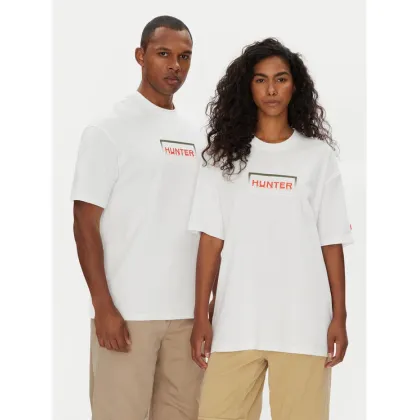 Zdjęcie Hunter T-Shirt Abele UNISEX HARU0007251 Biały Regular Fit