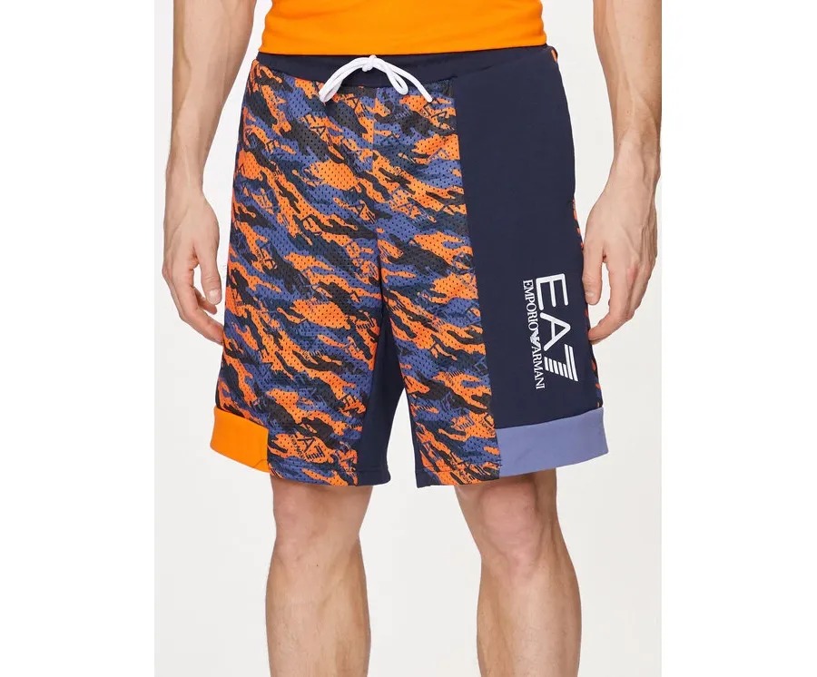 obrazek 1 EA7 Emporio Armani Szorty sportowe 3DPS60 PJEQZ 2605 Pomarańczowy Regular Fit