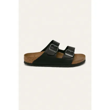Zdjęcie Birkenstock klapki skórzane Arizona SFB męskie kolor czarny