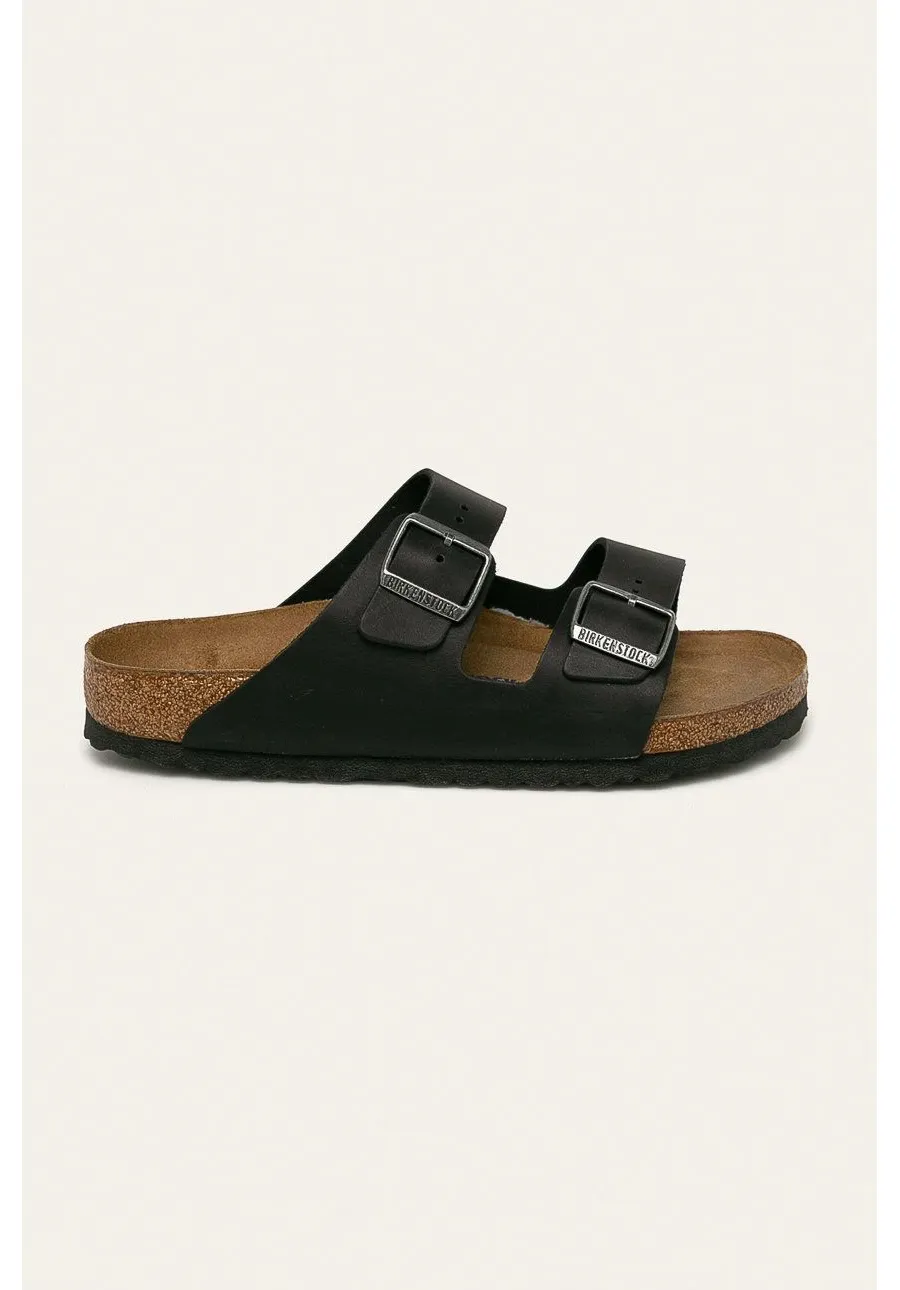 obrazek 1 Birkenstock klapki skórzane Arizona SFB męskie kolor czarny