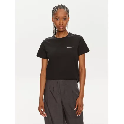 Zdjęcie KARL LAGERFELD T-Shirt Essential 245W1714 Czarny Regular Fit