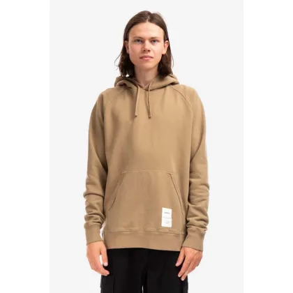 Zdjęcie Norse Projects bluza bawełniana Kristian Tab Series Hood męska kolor brązowy z kapturem gładka N20.1294.0966-0966