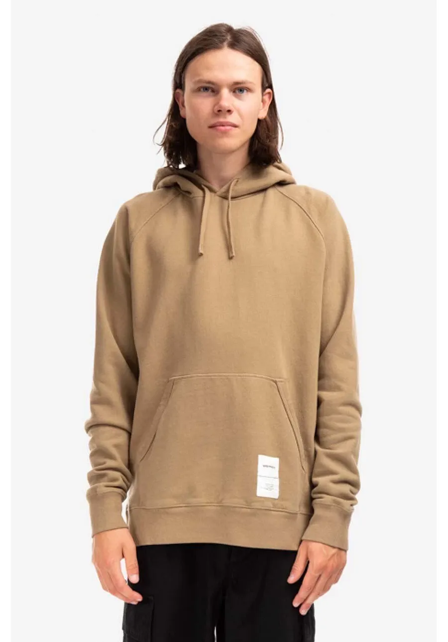 obrazek 1 Norse Projects bluza bawełniana Kristian Tab Series Hood męska kolor brązowy z kapturem gładka N20.1294.0966-0966