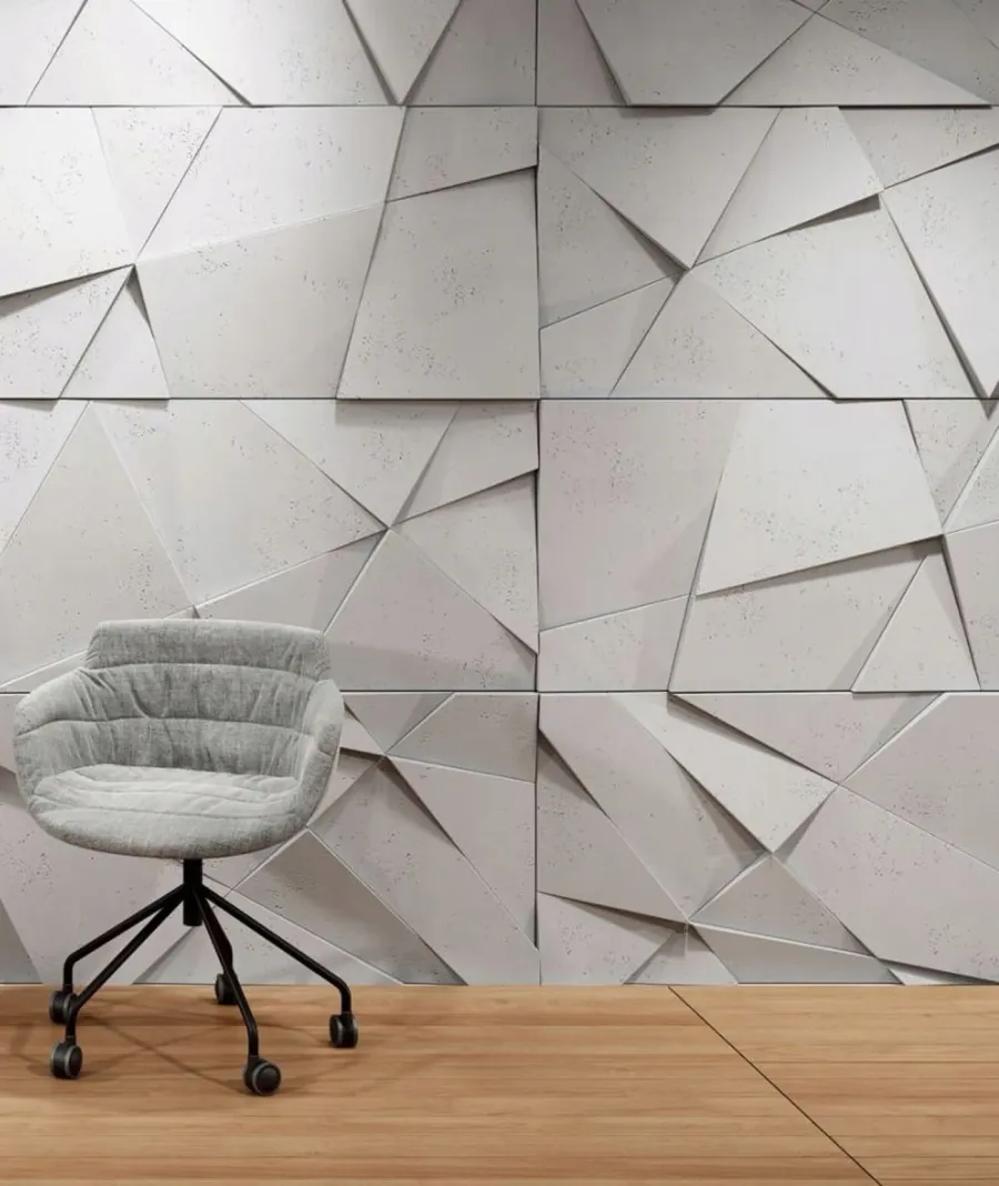 obrazek 1 120x60 cm VT - PB05 (B0 biały) KRYSZTAŁ - panel dekor 3D beton architektoniczny B