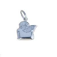 Picture Beautiful satin-shiny pendant in the shape of an angel, length 13mm. width 13mm.