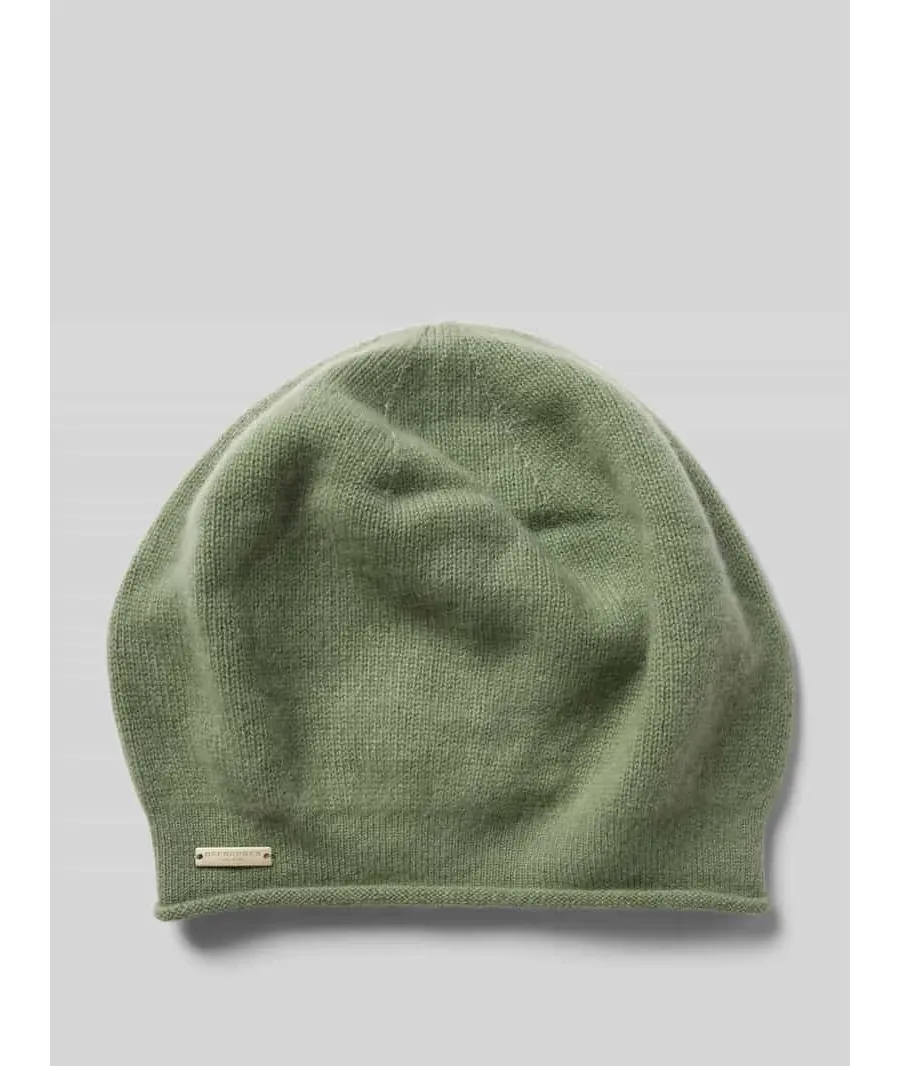 obrazek 1 Czapka beanie z czystego kaszmiru z detalem z logo
