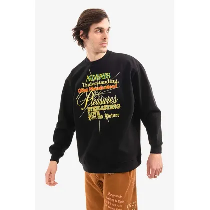 Zdjęcie PLEASURES bluza Faith Crewneck męska kolor czarny z nadrukiem P21W027-BLACK P21W027-BLACK