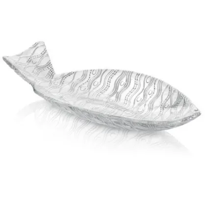 Picture Italian transparent table centerpiece in the shape of a fish - IVV