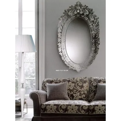 Zdjęcie Luksusowe owalne lustro włoskiego producenta