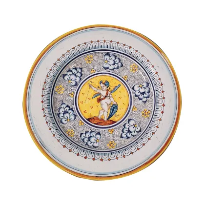 Picture Stylish Italian ceramic plate with a reproduction of antique decoration