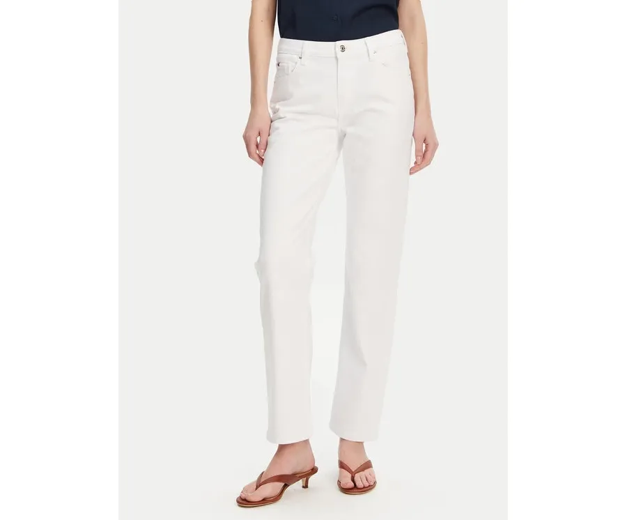 obrazek 1 Tommy Hilfiger Jeansy Classic WW0WW45923 Biały Straight Fit
