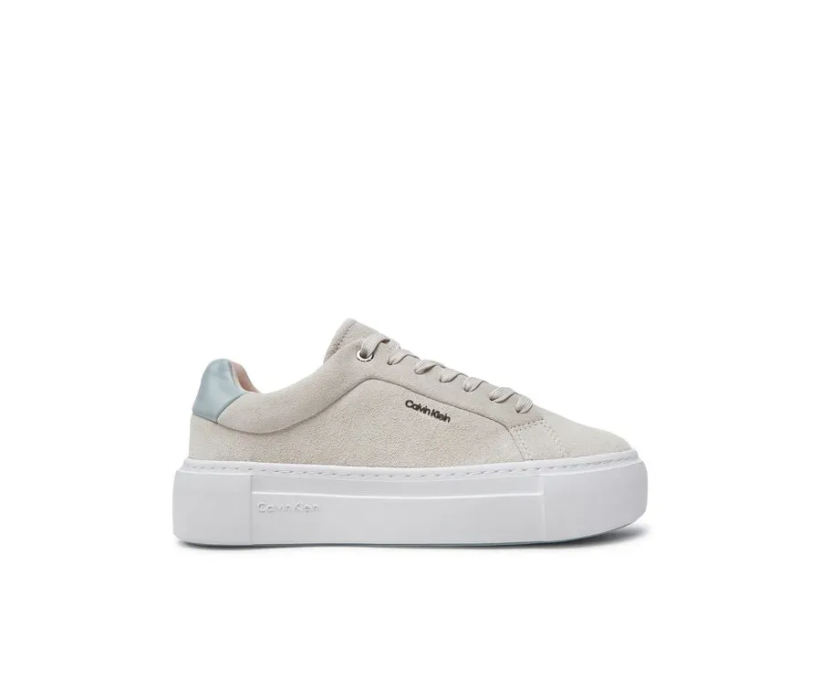 obrazek 1 Calvin Klein Sneakersy Flatform Cup Lace Up W/Ml HW0HW02282 Beżowy
