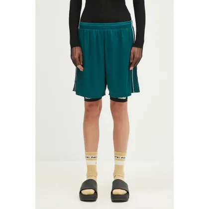 Zdjęcie Martine Rose szorty Double Football Shorts kolor zielony z aplikacją 159JT01400