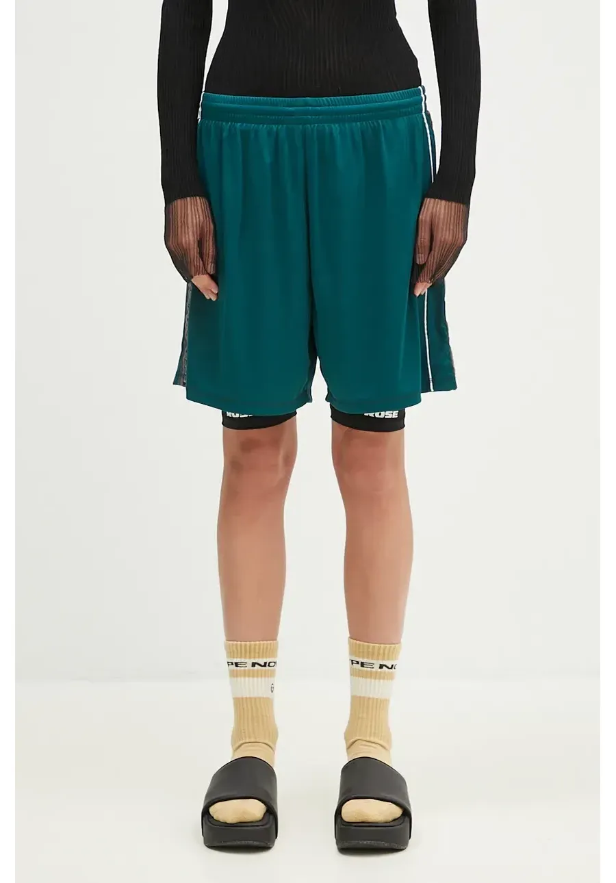 obrazek 1 Martine Rose szorty Double Football Shorts kolor zielony z aplikacją 159JT01400