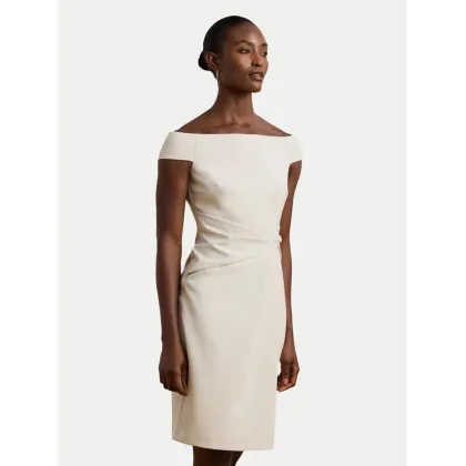 Zdjęcie LAUREN RALPH LAUREN Sukienka koktajlowa 253936389003 Écru Slim Fit