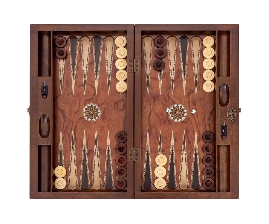 obrazek 2 Wykonany z drewna litowego zestaw do Backgammon - Helena Woodart