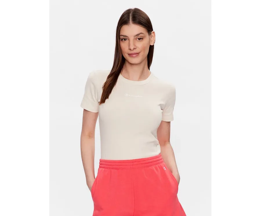 obrazek 1 Champion T-Shirt 116345 Beżowy Regular Fit