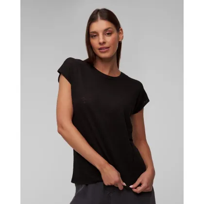 Zdjęcie Czarny T-shirt Lniany Damski Allude