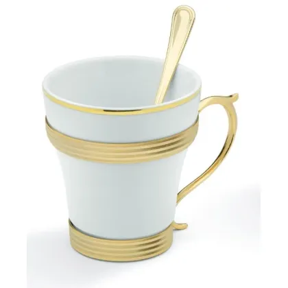 Picture A stylish set of 2 porcelain tea cups