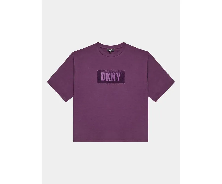 obrazek 1 DKNY T-Shirt D35T02 D Fioletowy Regular Fit