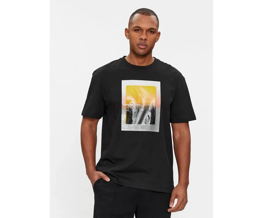 obrazek 1 Calvin Klein T-Shirt Sense Layer K10K112394 Czarny Regular Fit