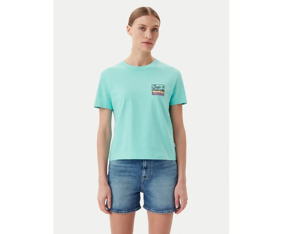 obrazek 1 Quiksilver T-Shirt EQWZT03181 Turkusowy Relaxed Fit