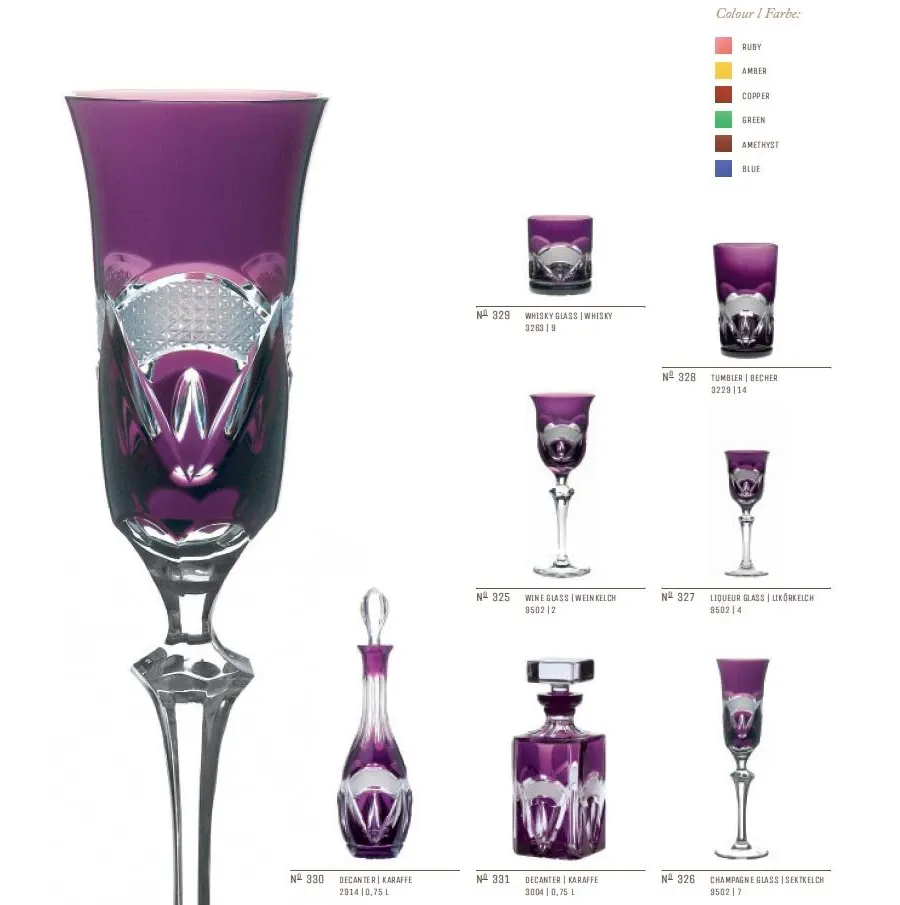 obrazek 3 Kielich do szampana z kryształu o wyjątkowym wzorze