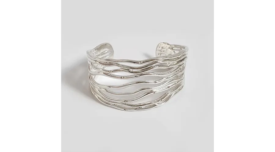 obrazek 2 Ekskluzywna posrebrzana bransoletka "Fala czołowa" - wyjątkowy prezent z okazji rocznicy ślubu