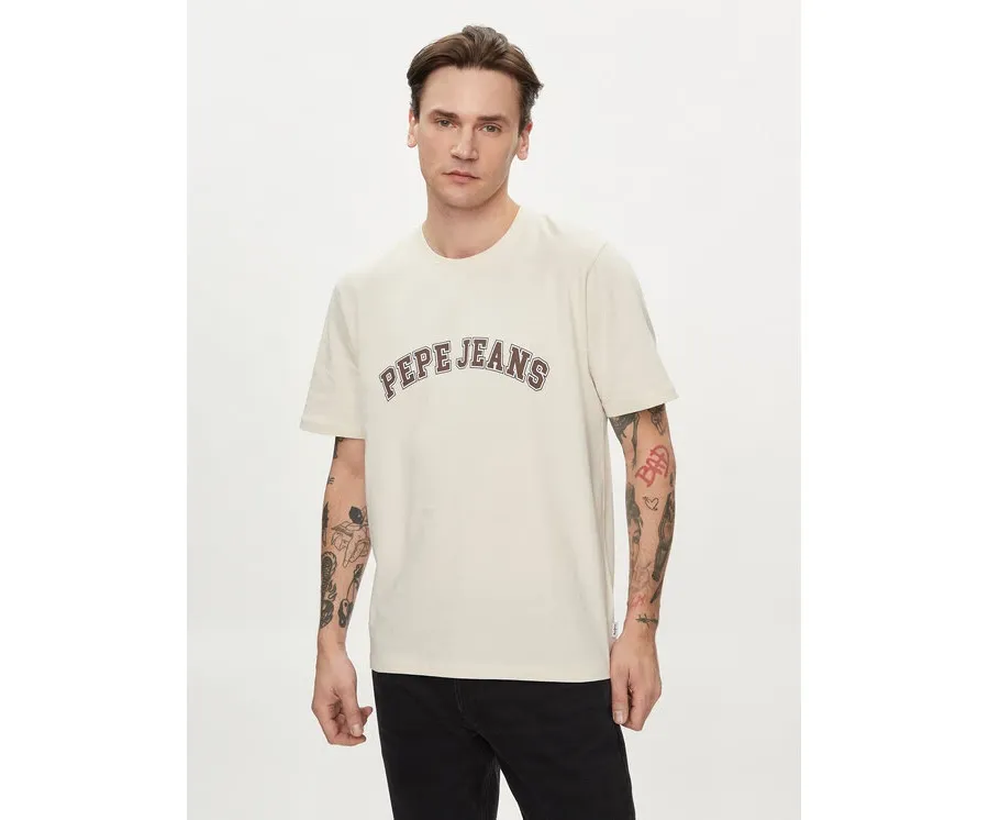 obrazek 1 Pepe Jeans T-Shirt Clement PM509220 Beżowy Regular Fit