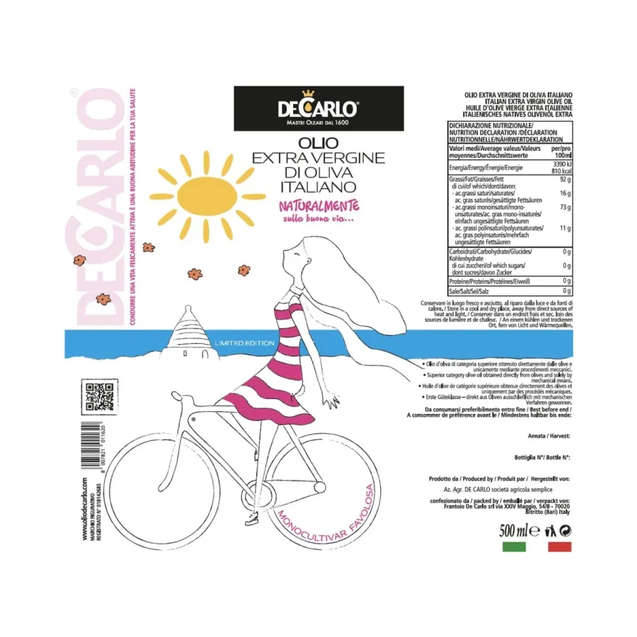 obrazek 2 Włoska oliwa z jednoodmianowych oliwek extra virgin Favolosa, 500 ml