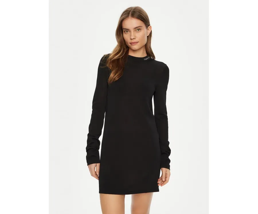 obrazek 1 Calvin Klein Jeans Sukienka codzienna Smooth J20J224831 Czarny Slim Fit