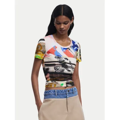 Zdjęcie Desigual T-Shirt Collage 25SWTK14 Kolorowy Regular Fit