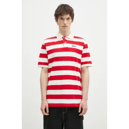 Zdjęcie ICECREAM polo bawełniane Running Dog Ss Striped Rugby Top kolor czerwony wzorzysty IC24468