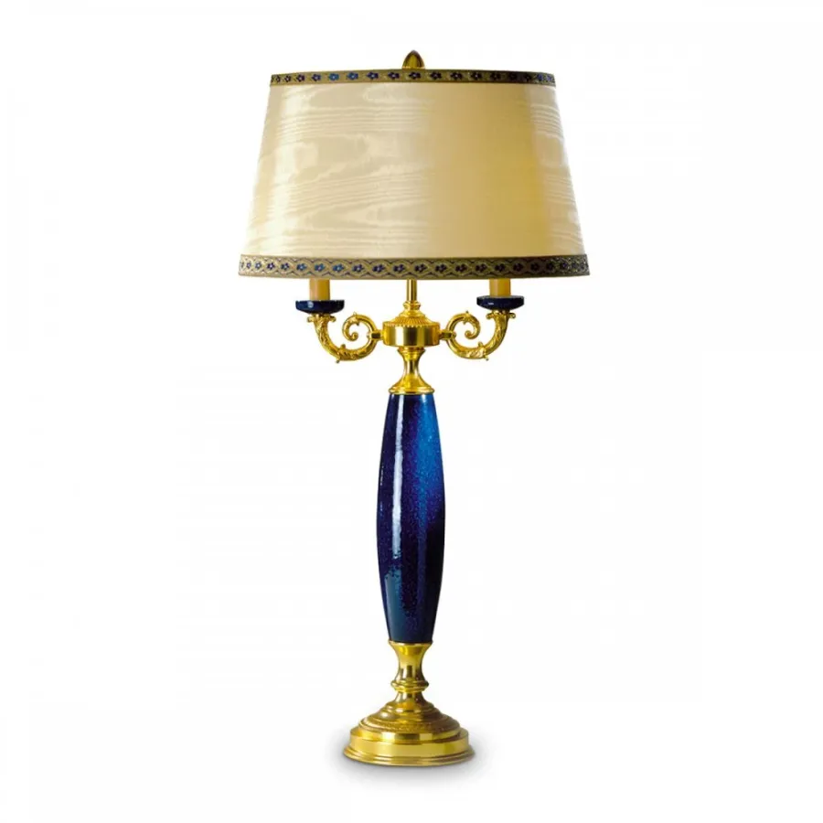 obrazek 1 Lampa stołowa z ozdobnymi elementami ceramicznymi H.82xL.33xP.43 cm