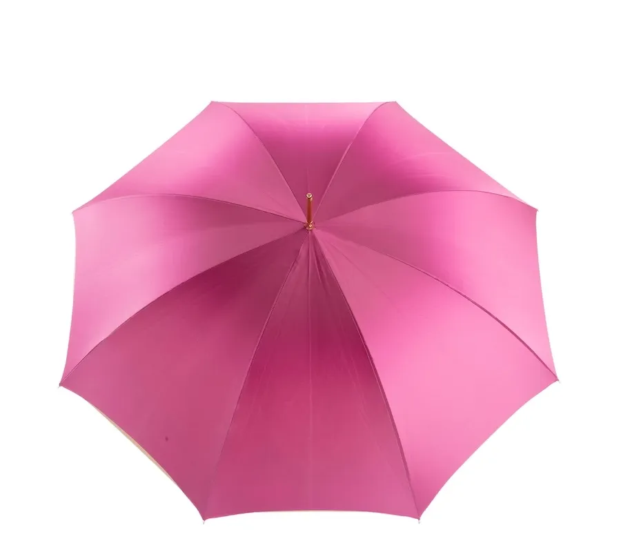 obrazek 5 Stylowy różowy parasol damski zdobiony motywem kwiatu dalii – Pasotti