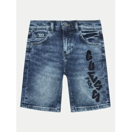 Zdjęcie Guess Szorty jeansowe L4GD18 D4GV0 Granatowy Regular Fit