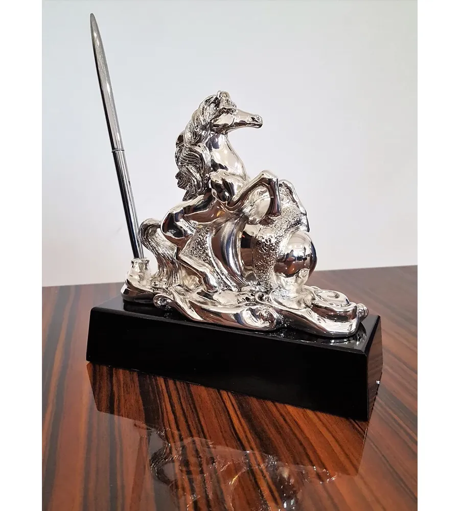 picture 4 Pen holder with horse - Astra Argenti