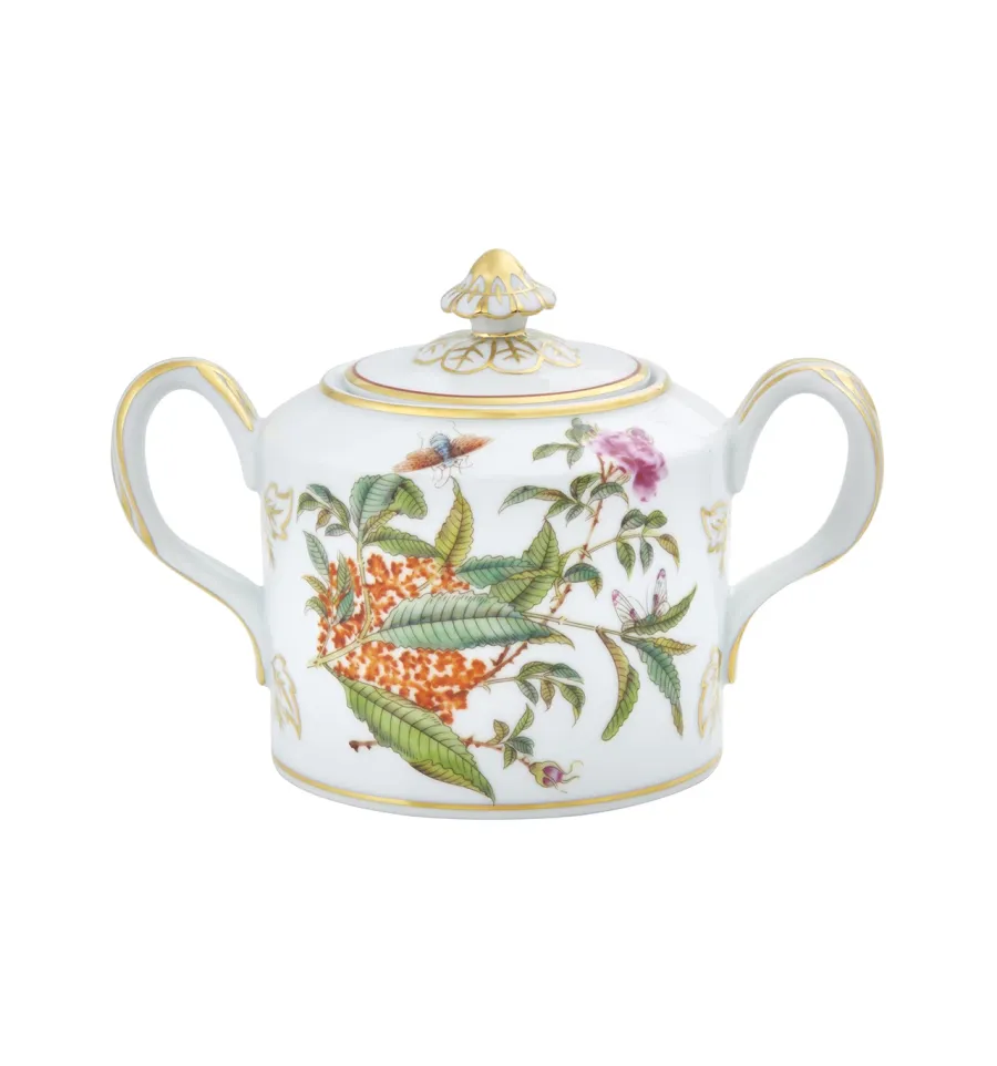 obrazek 1 Porcelanowa cukiernica Paço Real z przedstawieniem rośliny ze złotym wykończeniem - Vista Alegre
