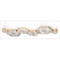 Picture Hexagonal ceiling light with hand-cut crystals – Il Paralume Marina