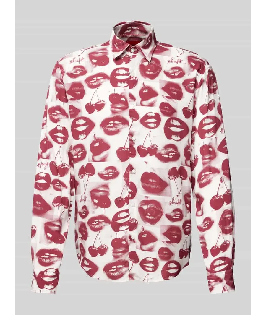 obrazek 1 Koszula casualowa o kroju slim fit z wiskozy z kołnierzykiem typu kent model ‘Ermo’