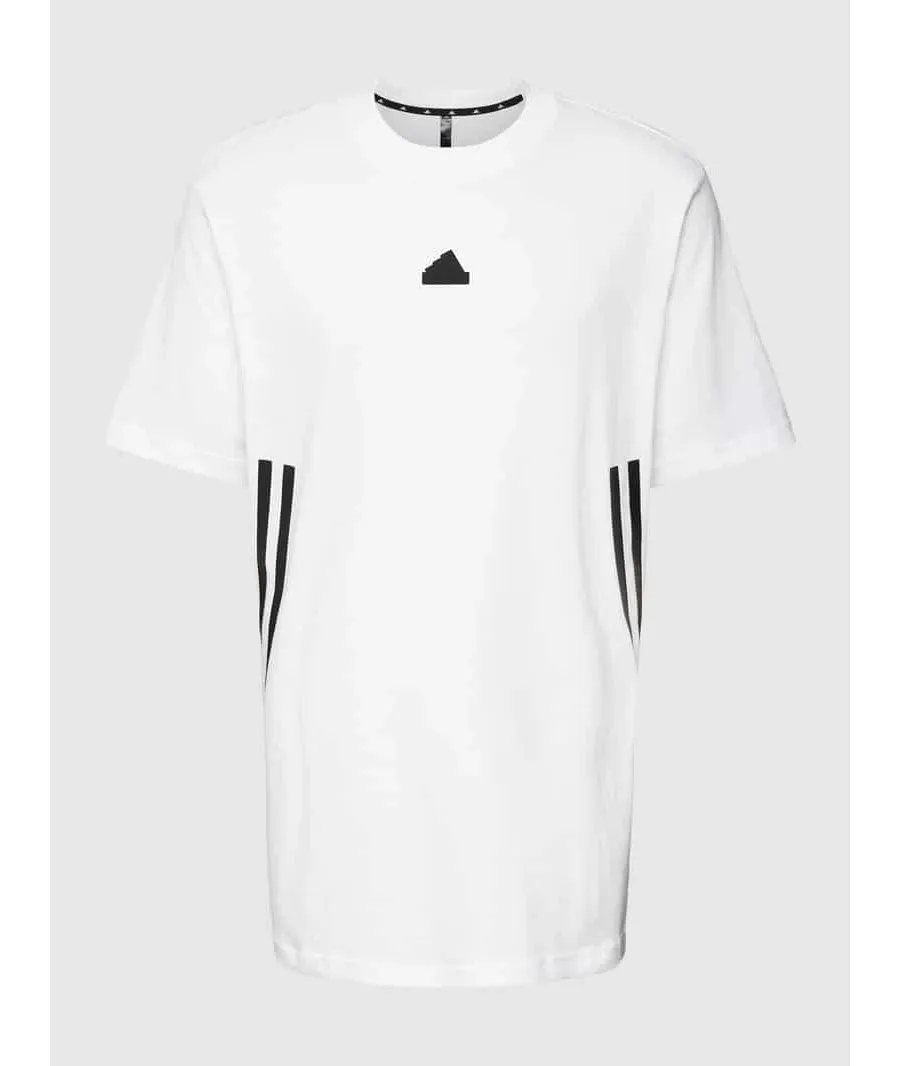 obrazek 1 T-shirt z bawełny z detalem z logo