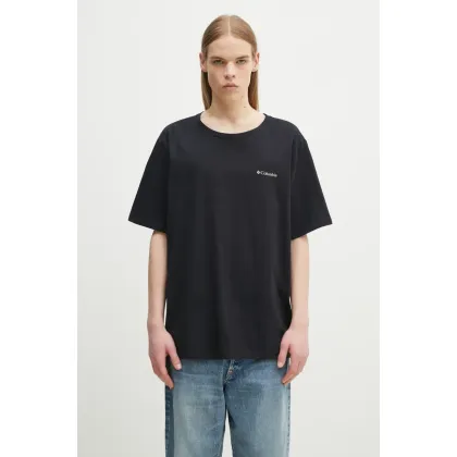Zdjęcie Columbia t-shirt bawełniany Rapid Ridge Back Graphic męski kolor czarny z nadrukiem 1934824